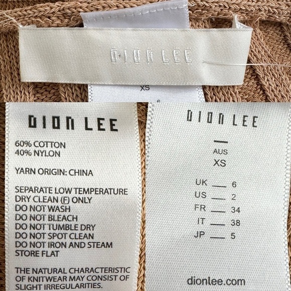 NWT Dion Lee Stripe Ribbed Cutout Knit Top in Desert Timber - Picture 11 of 14